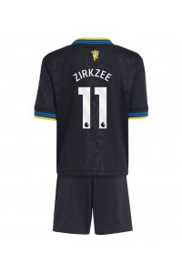Fotbalové Dres Manchester United Joshua Zirkzee #11 Dětské Třetí Oblečení 2025-26 Krátký Rukáv (+ trenýrky)